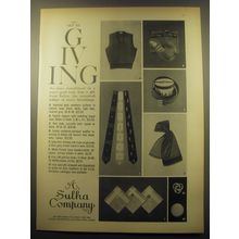 1959 A. Sulka Fashion Advertisement - The art of Giving