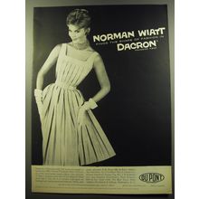 1959 Du Pont Dacron Advertisement - Norman Wiatt finds the shape of fashion