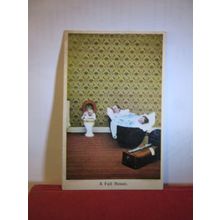 'A FULL HOUSE' BAMFORTH No 1318 humour unused antique postcard baby toilet =