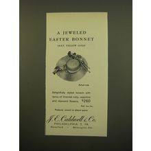 1961 J.E. Caldwell Jewelry Advertisement - A Jeweled Easter Bonnet