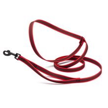 Dogline Rubber Infused Nylon Walking Leash W3/4" x L8' - Red