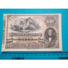 Espana Spain 1884 100 Pesetas Banknote Reproduction - 131