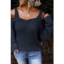 Khaki Dew Shoulder Juliette Knitted Sweater