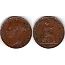 Great Britain. Victoria. Farthing 1853. dy21741