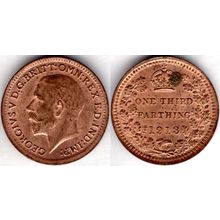 Great Britain. George V. Third Farthing 1913. dy22883