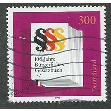 GER 1996 300pf 'GERMAN CIVIL CODE' FINE USED (EBID 52-386)