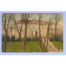 New York Albany Schuyler Mansion Full Front View Large Mansion Surrounded ~2