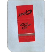 New York West Seneca Matchcover Gino's Restaurant South Gate Plaza ny_box4~2431