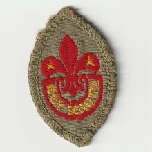 Scout Badge UK Pre 1967 - Scout Tenderfoot - Hessian Back - Used (BY40A)