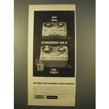 1963 Sony Sterecorder 464-D Ad - Recording & Playback