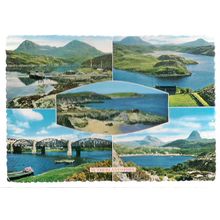 multiview, SUTHERLANDSHIRE unused vintage postcard by Valentine #