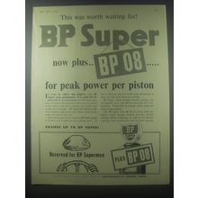 1954 BP Super Plus BP 08 Petrol Ad - This was worth waiting for!