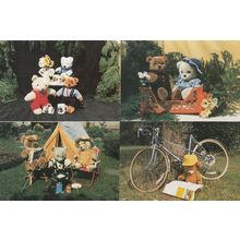 Teddy Bears Camping 4x Postcard s