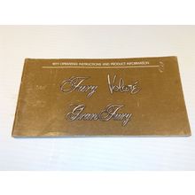 1977 Plymouth Fury Volare Gran Fury Operating Instructions Owners Manual