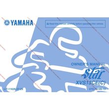 YAMAHA XVS13CE(C) STAR OWNERS MANUAL MOTORCYCLE 100 PAGES IN ENGLISH