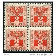 1945 Michel 176 - fine used (o) - block of 4
