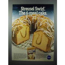 1980 Pillsbury Cinnamon Streusel Swirl Cake Mix Ad
