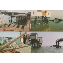 Southend On Sea Pier Damage 4x Rare Disaster Essex Postcard s