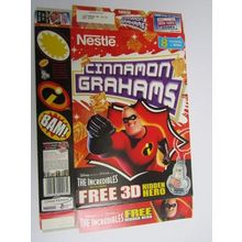 Nestle Cinnamon Grahams 2004 Cereal Box Incredibles 375g Box only