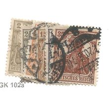 OLD GERMAN EMPIRE SET 96-101 ALL USED NICE CANCELS