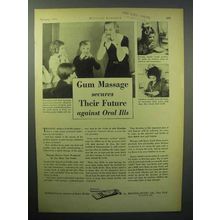 1933 Bristol-Meyers Ipana Toothpaste Ad - Gum Massage