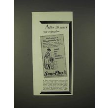 1939 Sani-Flush Cleaner Ad - After 26 Years We Repeat