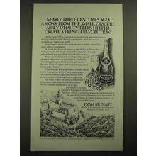 1980 Dom Ruinart Champagne Ad - Nearly Three Centuries Ago