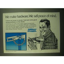 1980 National Combination Door Bolt and Chain Guard Ad - Peace of Mind