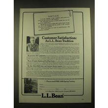 1988 L.L. Bean Fashion Ad - Customer Satisfaction