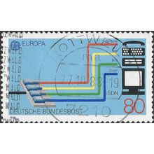 GERMANY, Communications, Europa, blue 1988, 80pf, #3