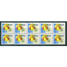 2443a 15c Beach Umbrella Very Fine MNH Pane/10 L00305 (2)