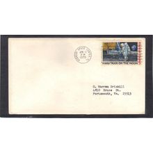 Cover Kennedy Center C76 10c Moon Landing (No Cachet-Typed/A) CV00959