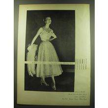 1949 Bonwit Teller Dress Ad - Etched with gold.. our beautiful dancing dress