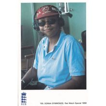 Donna Symmonds 1999 Radio Test Match Commentator Rare Cricket Postcard