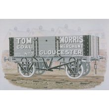 Gloucester Coal Mechant Train Victorian Railway Advertising Postcard