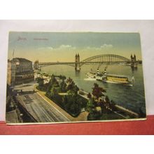 RHEINBRUCKE, BONN, GERMANY unused antique postcard #