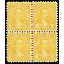 591, Mint 10¢ F/VF Block of Four Stamps Cat $250.00 - Stuart Katz