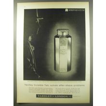 1956 Yardley Invisible Talc Ad - Yardley Invisible Talc solves problems