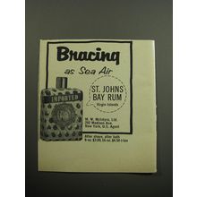 1957 St. Johns Bay Rum Advertisement - Bracing as sea air