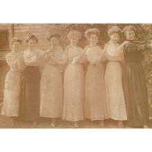 Homerton School College Cambridge Old 1907 Students Postcard