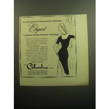 1958 The Columbus Hotel Ad - In the heart of downtown Miami