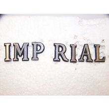 1971 CHRYSLER IMPERIAL HOOD EMBLEMS OEM LEBARON CROWN "IMPRIAL"