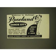 1961 Roseland Dance City Advertisement - Rendezvous for Rhythmagic