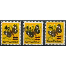 Magpie Moth surch - New Zealand 1971 - Used Hinged