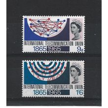 GB.International Telecommincations Union Centenary set of 2.Mounted Mint.Jul25a