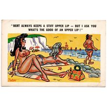 SAUCY SEASIDE POSTCARD BY PEDRO PUBLISHED SUNNY PEDRO No.180 1960's (1457)