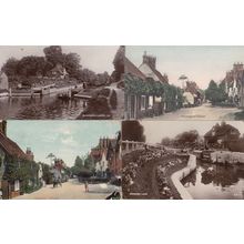 Rowing Boats Sailing Sonning Lock 2x Antique Real Photo 4x Berkshire Postcard s