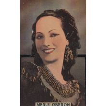 Merle Oberon Film Actress Old Head Rises When Folded Postcard