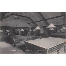 St Josephs Billiard Hall Social Club Wisbech Cambridge Old Postcard