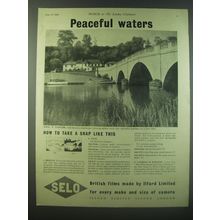 1940 Ilford Selo Film Ad - Peaceful waters